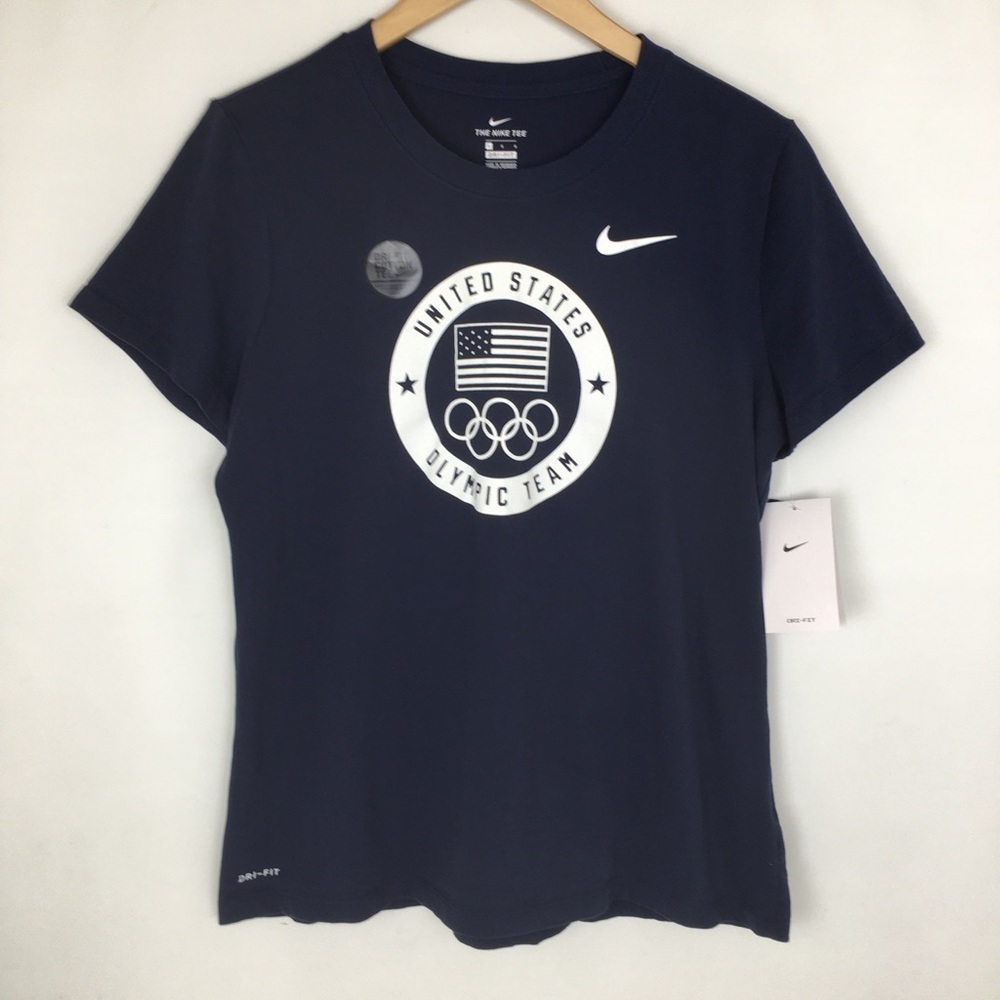 Nike The Nike Tee Team USA Olympic T-Shirt NEW Blue White Women’s Size Large